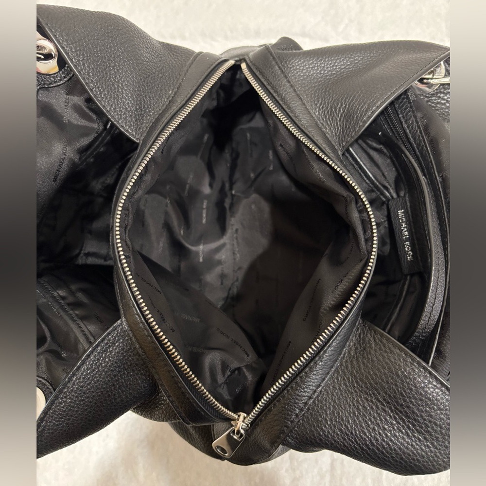 MICHAEL KORS | Floral Stud Raven Black Shoulder Bag - Picture 7 of 10